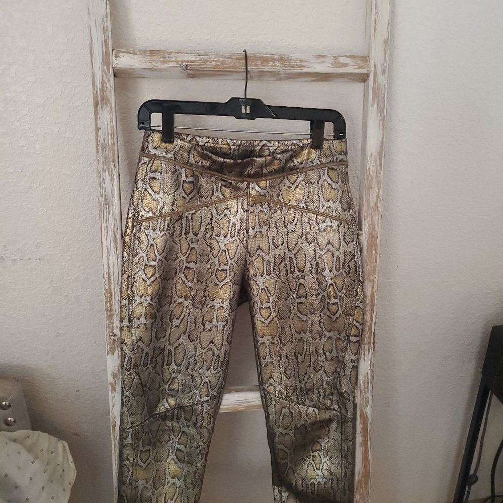 Free People Snakeskin Print Leggings